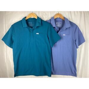 Figs Lima Scrub Polo Top Men’s sz Small Lot of 2 Shirts Medical Workwear